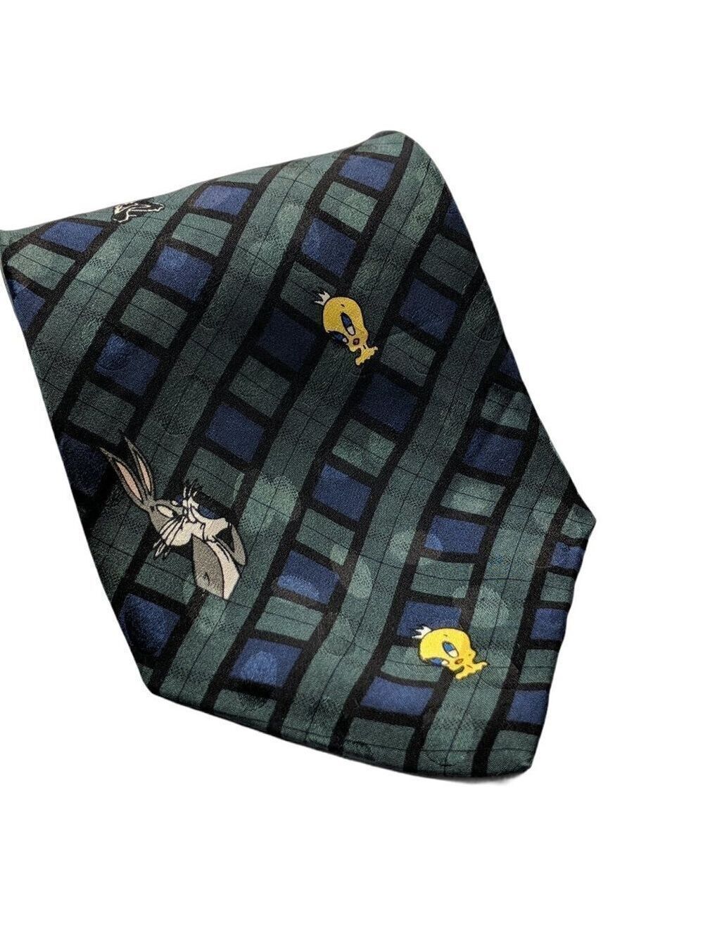 Looney Tunes Bugs Daffy Taz Tweety Silk Tie